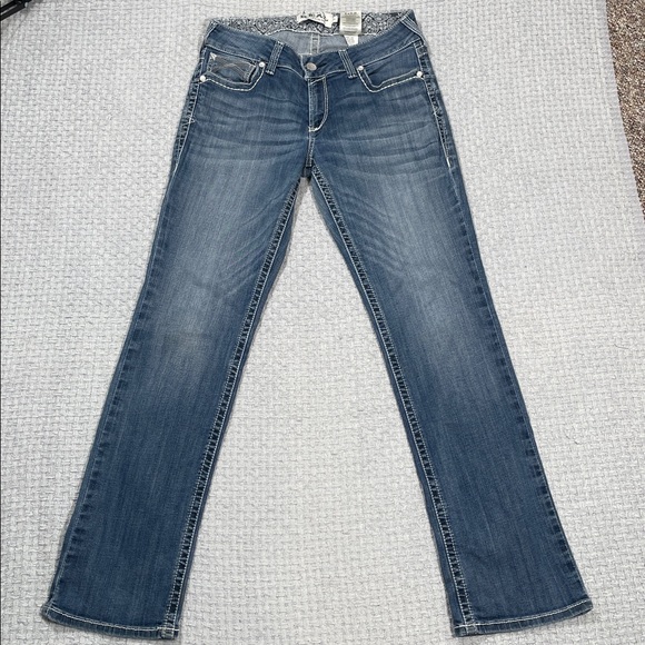 Women’s Ariat Real Riding Jean Whipstitch Bootcut Dresden Size 31R - Picture 6 of 13